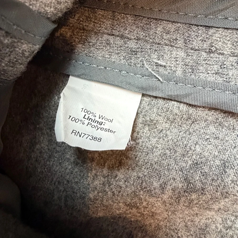 Vintage Y2K J Crew Women Double Breasted Gray Wool Blazer Size 14‎ Relaxed